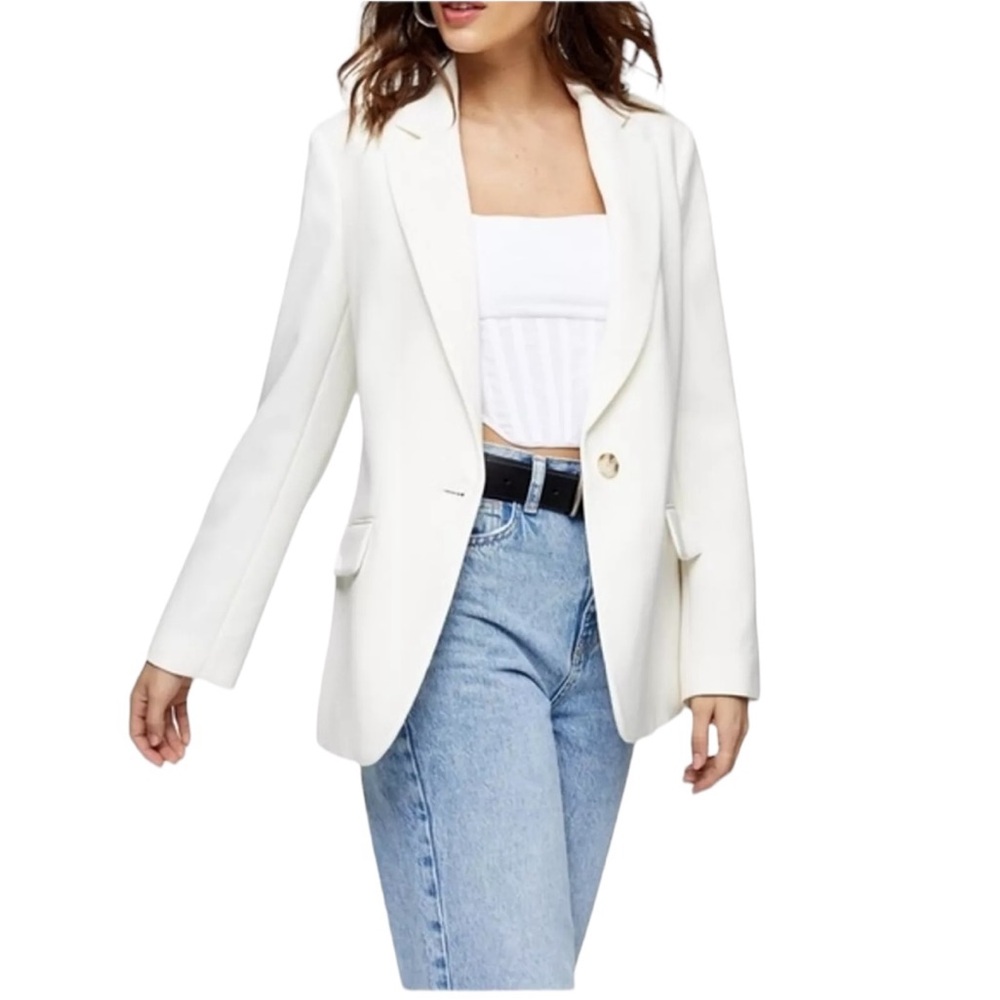 Topshop White Blazer